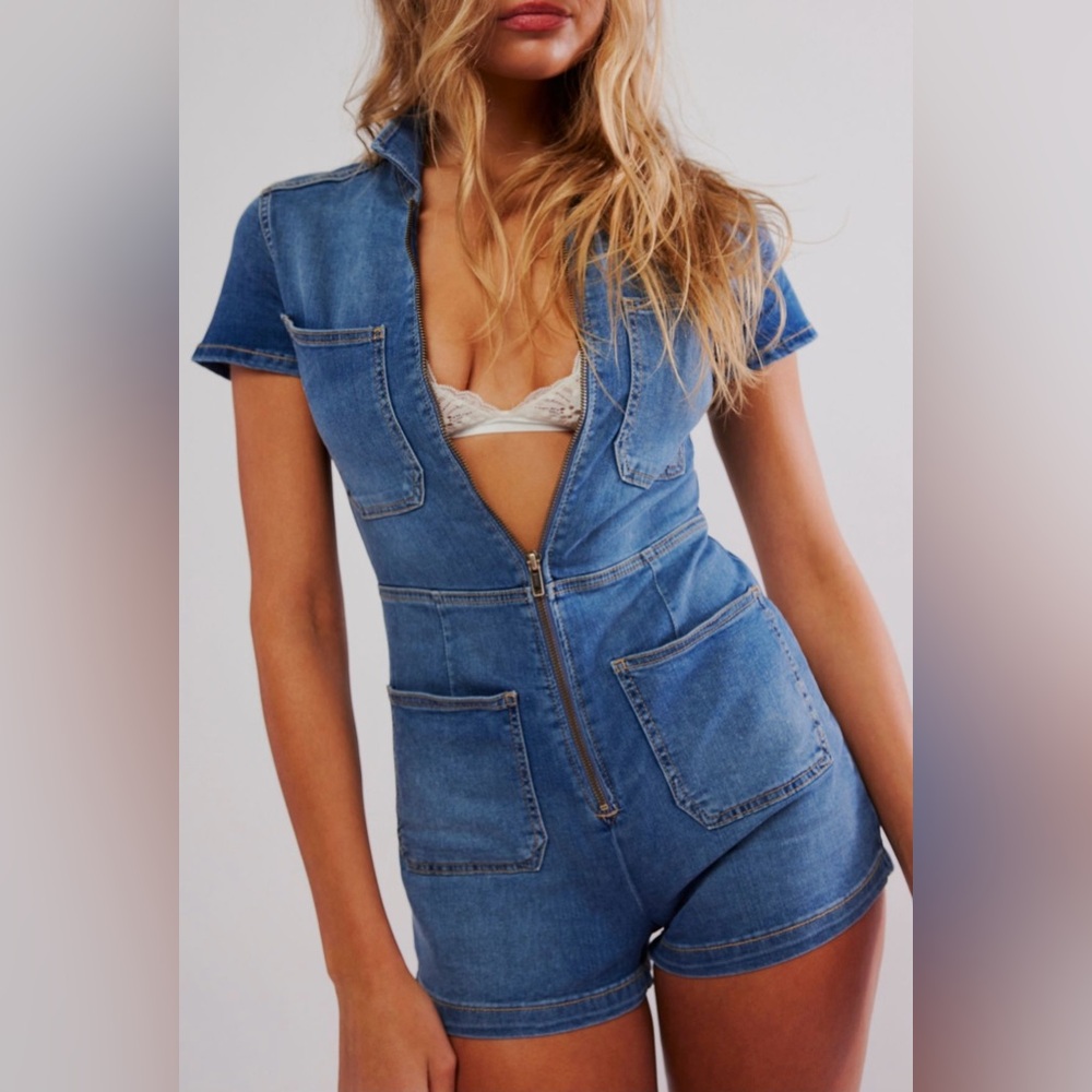 Free People/ We The Free/ CRVY Collection Lennox Shortsuit